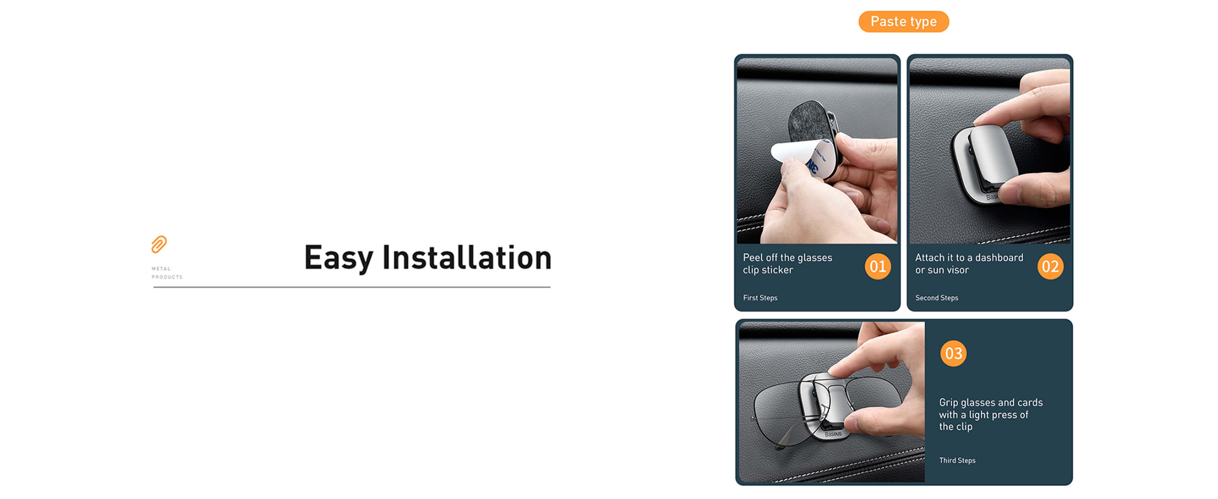 Car Glasses Holder, Car Visor Sunglass Holder, Universal Auto Visor Glasses Organizer Clips, Vehicle Eyeglasses Hanger with Ticket Card Clip Silver