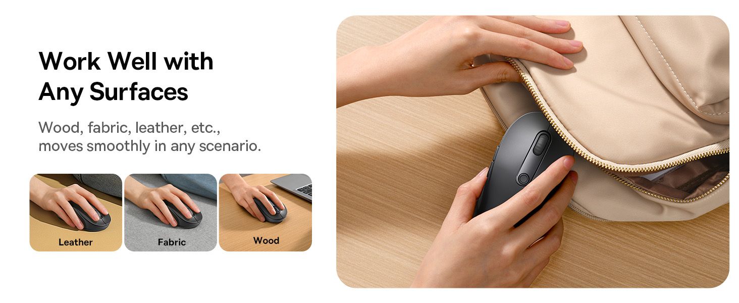 Baseus F02 Ergonomic Dual-Mode Wireless Mouse | Bluetooth 5.2 and 2 ...
