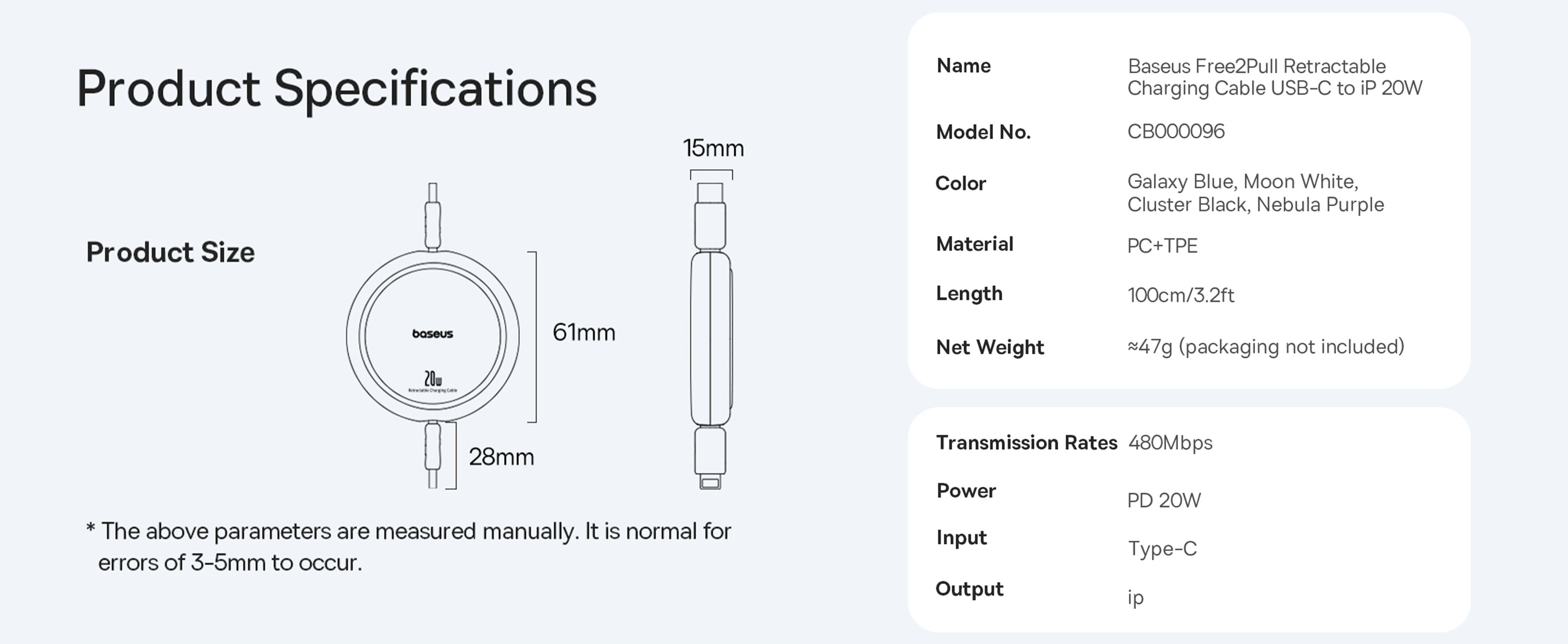 Baseus 20W Free2Pull Both