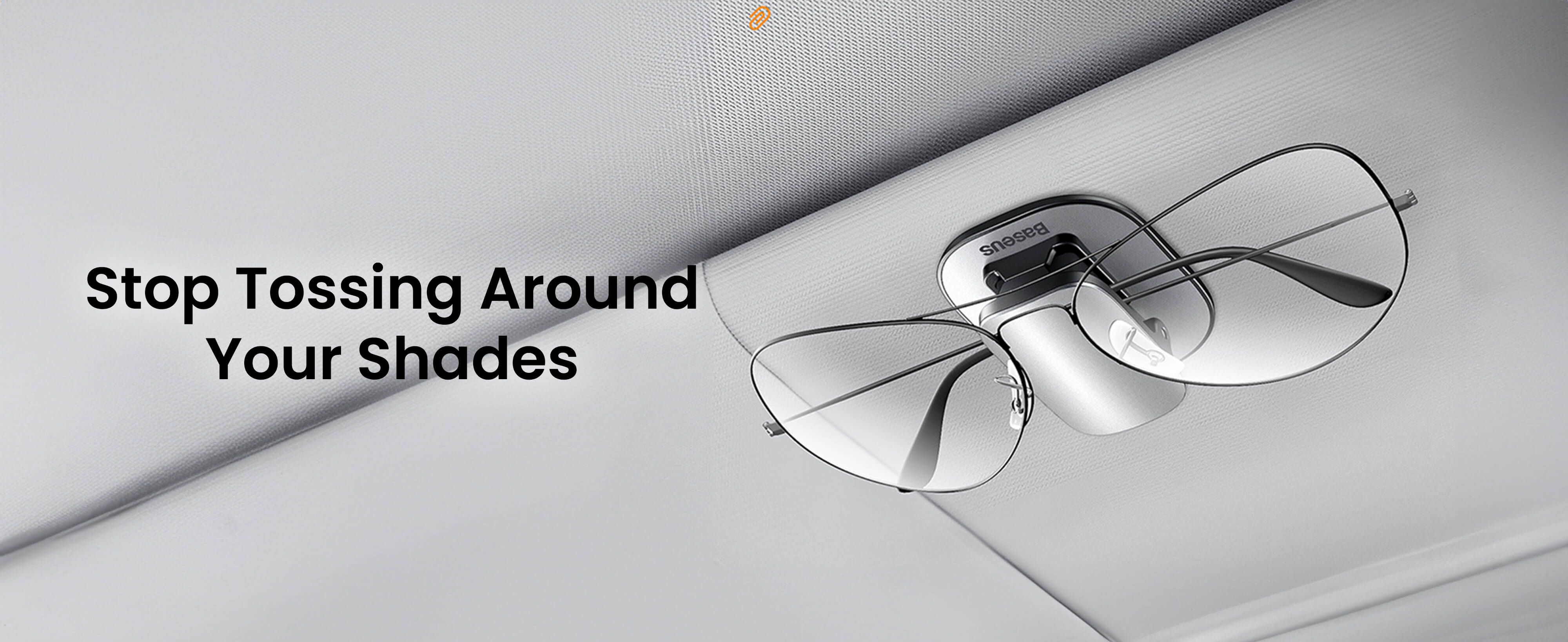 Car Glasses Holder, Car Visor Sunglass Holder, Universal Auto Visor Glasses Organizer Clips, Vehicle Eyeglasses Hanger with Ticket Card Clip Silver