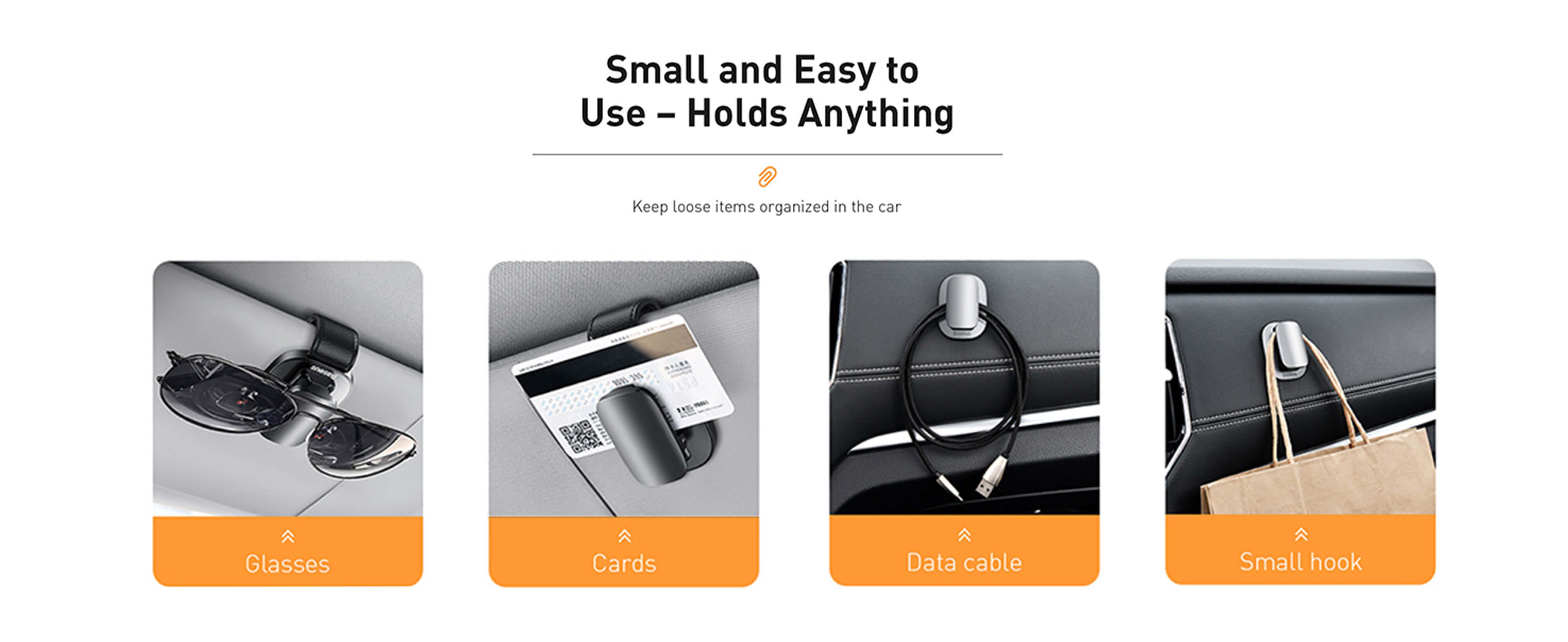 Car Glasses Holder, Car Visor Sunglass Holder, Universal Auto Visor Glasses Organizer Clips, Vehicle Eyeglasses Hanger with Ticket Card Clip Silver