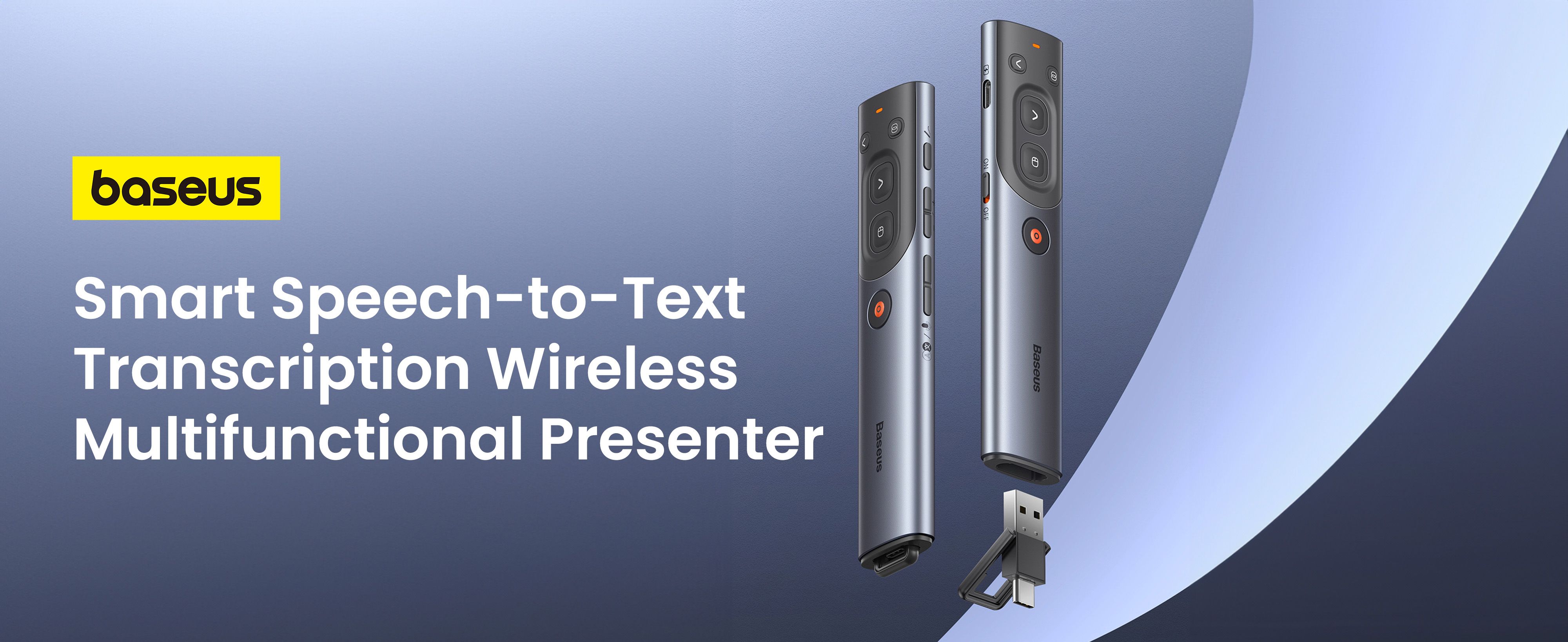 Baseus Orange Dot AI Wireless Presenter – Red Laser, Voice Translation ...